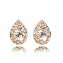 Indian Princess Austrian Crystal Sparkling Earrings,  Eyes White Champagne 